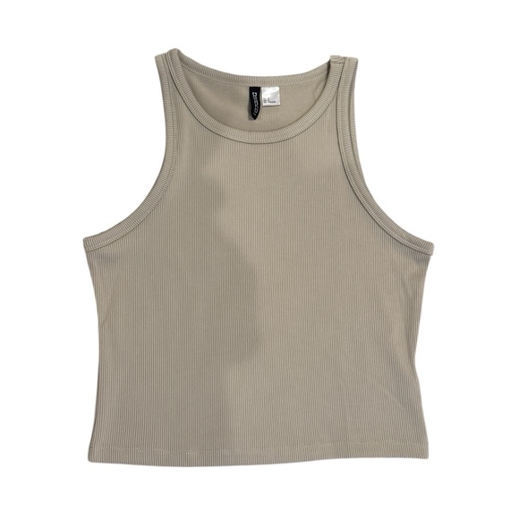 H&M Tops - H&M Light Khaki Ribbed Tank Top